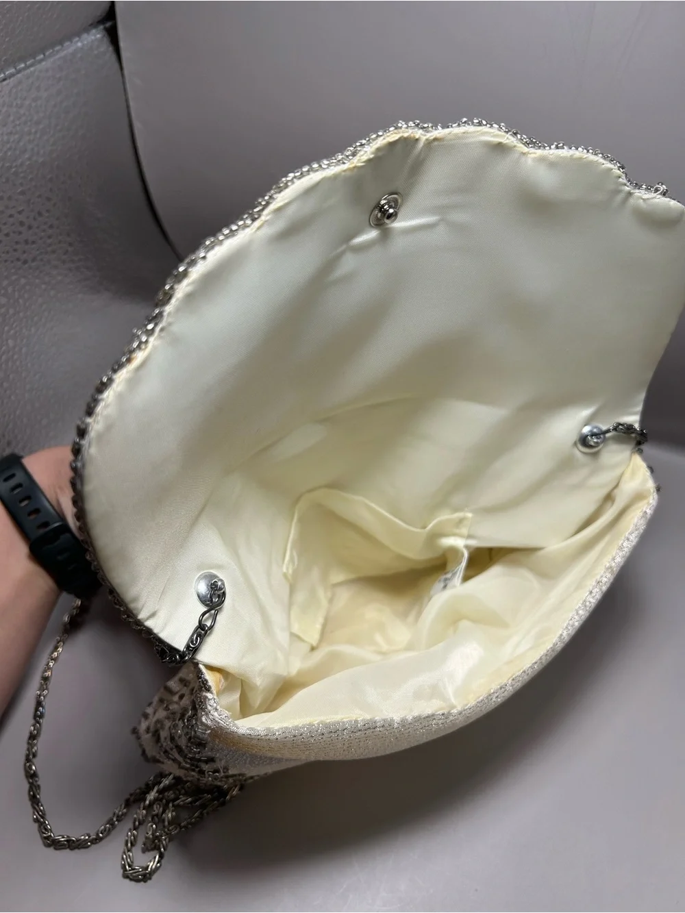 Genuine Vintage La Regale Beaded Evening Clutch with Chain Strap